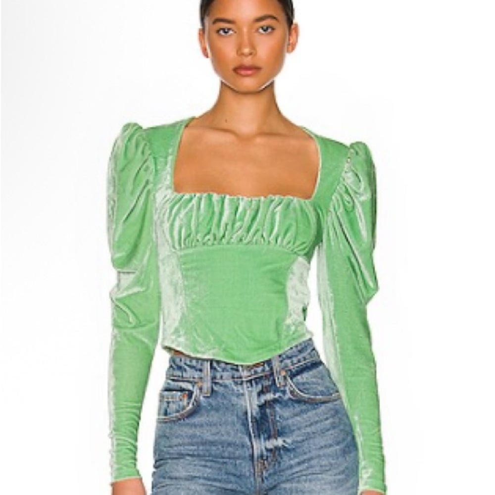 Free People Hold Me Velvet Top